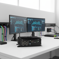 Mini PC Industrial EGLOBAL sin Ventilador, Intel Core I7-10510U de Cuatro Núcleos y 8 Subprocesos, DDR4 Máx. 64G, MSATA SSD, Sistema Operativo Win 8/10/11/Linux