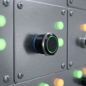 สวิตช์กดแบบมีไฟแสดงสถานะ ขนาด 19 มม. แบบมีไฟ LED กันน้ำ ทำจากอะลูมิเนียม สำหรับสตาร์ท/หยุด รถยนต์ เรือ  สั่งซื้อจำนวนมาก - Product Image 1