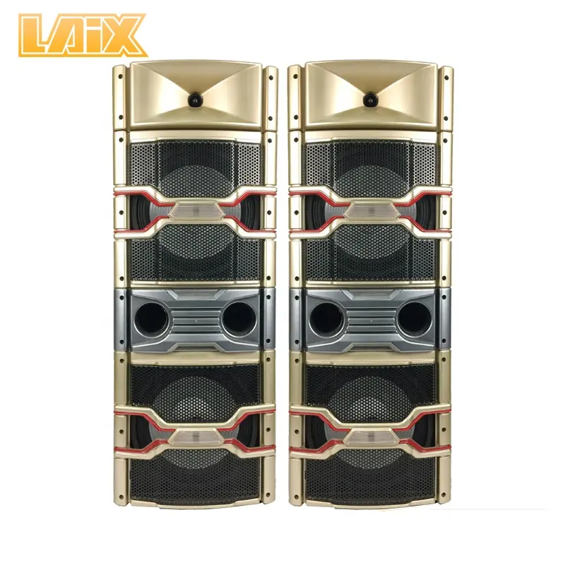 Laix Speaker DS-8 Pro, Pengeras Suara Panggung Kreatif Sistem Karaoke Rumah Dual 12 Inci Bass 2019 DJ Kayu