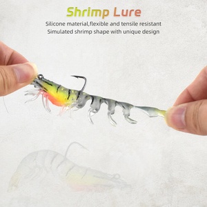 กุ้งปลอมพร้อมตะขอตกปลาแบบนิ่ม12กรัม/9มม. กุ้งแสงกลางคืน - Product Image 4