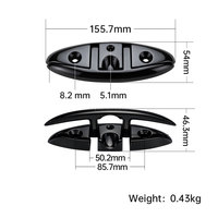 Attache de quai escamotable robuste et résistante à la corrosion en acier inoxydable 316 de qualité marine, dissimulée, pour montage sur le mât de bateau rapide