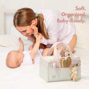 Cesta de almacenamiento portátil <span class=keywords><strong>para</strong></span> guardería, regalo <span class=keywords><strong>para</strong></span> recién nacidos, organizador de pañales <span class=keywords><strong>para</strong></span> bebés, Caddy de pañales - Product Image 4