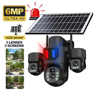 3K 4G Sim Thẻ Năng Lượng Mặt Trời Màn Hình An Ninh Máy Ảnh Ngoài Trời Không Thấm Nước Mạng Không Dây Wifi Nhà HD 6MP CCTV PTZ Với Báo Động Máy Ảnh - Product Image 2