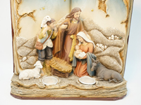 Statue de la Sainte Famille en résine en forme de livre personnalisée Top Grace pour la décoration de Noël avec décoration de table de bureau T-Lite