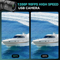 Caméra USB à obturateur global 1080P 90fps avec zoom 10X et objectif à mise au point variable manuelle 5-50mm AR0234 pour l'imagerie industrielle en gros plan
