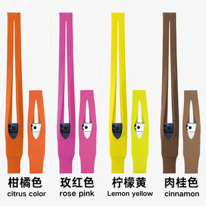 Bolso cruzado de punto para teléfono con cordón, cierre con cordón de poliéster de color sólido para uso diario - Product Image 3