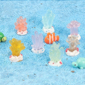 เคสโทรศัพท์ DIY ขายดีจากโรงงาน พร้อมจี้เรซิ่นใส 3 มิติ พวงกุญแจเรืองแสง ของตกแต่งโต๊ะทำงานรูปปะการังจิ๋ว - Product Image 2
