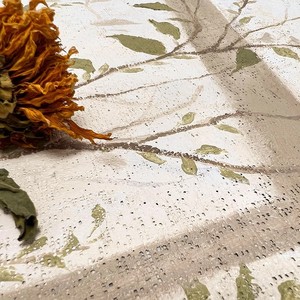 Hand Painted Oil Painting Sunshine Green Leaves Wabi Sabi Style Wall <b>Art</b> For Living Room Sofa Background Minimalist Decor - Product Image 1