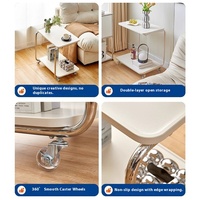 Canapé Table d'appoint mobile ancienne Bauhaus Table de chevet petite Table basse pour salon stockage chambre Internet pierre