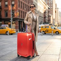 Tendances de la couleur 2026, valise à roulettes moderne et élégante, cadre en aluminium à 4 roues, valise intelligente pour avion, 100% PC