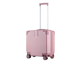 Valise trolley moderne à coque rigide ABS de 18 pouces, logo imprimé, serrure à combinaison, fonction anti-vol, imperméable, unisexe, mini
