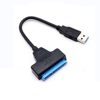 Câble USB 3.0 vers SATA pour disque dur d'ordinateur 2,5 et 3,5 pouces, câble USB 3.0 pour disque dur mécanique ou SSD, SATA 7+15 broches