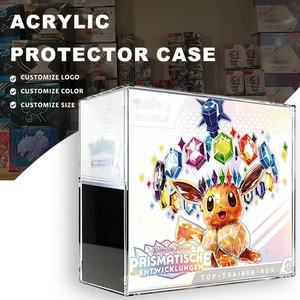 Boîte <span class=keywords><strong>de</strong></span> rangement pour cartes Pokémon Prismatic Evolutions Elite Trainer Box, protection UV 99,6 %, acrylique, couvercle magnétique transparent. - Product Image 4