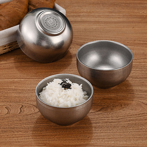 Tigela de Macarrão Frio de Estilo Coreano com Design de Dupla Camada, Alta Qualidade, <span class=keywords><strong>Anti</strong></span>-Queimaduras, em Aço Inoxidável para Arroz, Sopa e Kimchi - Product Image 3