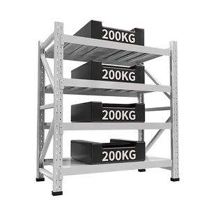 أرفف مخصصة خفيفة الوزن ، كل منها بسعة حمل تبلغ شطبها بأرفف تخزين معدنية متعددة الأغراض - Product Image 1