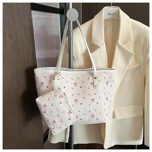 Sac fourre-tout à bandoulière I-0635 avec portefeuille, grande capacité, pour femme, motif nœud élégant, sac à main pour femme - Product Image 2