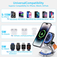 Great Roc Hot seller 3 en 1 téléphone montre intelligente et support de chargeur sans fil AirPods 15W max solution de charge rapide sans fil