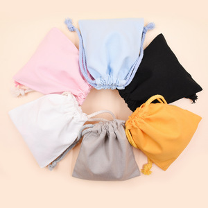 Wholesale Eco-friendly Reusable Canvas Drawstring <b>Bag</b> Custom Colorful Small Cotton <b>Folding</b> Gift Packaging - Product Image 2