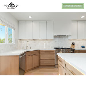 Goldtop mastercraft Shaker ตู้ครัวแบบแยกส่วนที่ทันสมัยพร้อมอ่างล้างจานทำด้วยมือสำหรับอพาร์ทเมนต์และวิลล่าสุดหรู - Product Image 4