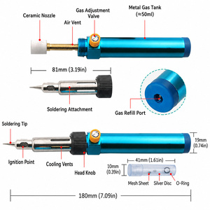 <span class=keywords><strong>Fer</strong></span> à <span class=keywords><strong>souder</strong></span> au gaz pour la réparation, la découpe et le soudage de composants électroniques ; <span class=keywords><strong>Chalumeau</strong></span> à gaz de type stylo pour le soudage et le brasage - Product Image 3