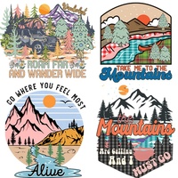 Autocollants de transfert Dtf Iron On de haute qualité sur les T-shirts Adventure Jesus Patchs de transfert Dtf lavables pour les vêtements