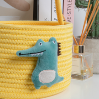 Panier de rangement en fil de coton, panier de rangement en forme d'ours mignon pour bébé, panier de rangement pour vêtements jouets, serviettes, panier pour animaux