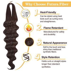 Trenzas de Ganchillo Onduladas de Color <span class=keywords><strong>Rubio</strong></span>, Diferentes Estilos, Sin Enredos ni Caída, Cabello para Trenzar de Ganchillo - Product Image 2