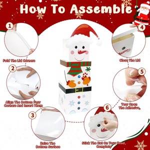 Christmas gift <b>box</b> with lid, reusable, stackable, nested <b>box</b>, unique for Christmas <b>parties</b>, customizable according to needs - Product Image 5