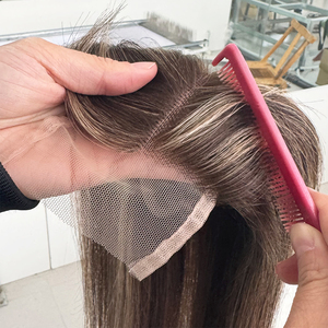 Extensiones de Cabello Natural Negro, Castaño y Rubio para Mujer, Topper de Cabello Humano con Clip, Toupee de Cabello Real para Mujer - Product Image 4