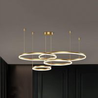 Lampu Gantung LED Modern Minimalis Bentuk Lingkaran untuk Ruang Makan, Gaya Nordic, Laris Terjual