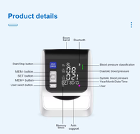 Tensiomètre médical automatique à brassard pour le bras, avec affichage LED, précision de 99 %, pour usage sur table