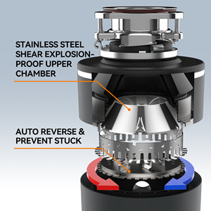 Procesador inteligente de residuos de alimentos, fregadero de cocina, eliminación de residuos, conectado a la fábrica de lavavajillas, venta al por mayor para uso doméstico - Product Image 5