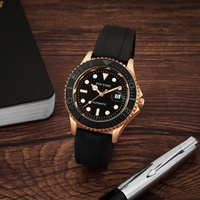 PINTIME nouvelles montres mécaniques automatiques pour hommes 42mm Date saphir caoutchouc bracelets en silicone 3ATM SUB montre lumineuse analogique