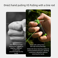Outil de pêche CHILENT, canne à pêche pour tirer la ligne, alliage d'aluminium, 7,4 cm, antidérapant, pour tirer plus fort, nœud plus serré, accessoire de pêche