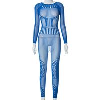 Manches longues pour femmes Lingerie Sexy Transparent 2024 maigre une pièce combinaisons combishorts body