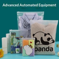 Sacs Ziploc Transparents Mat avec Impression de Logo pour Emballage de Vêtements, en Plastique PE, Auto-scellants et Refermables, Emballage Intérieur de Marque