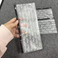 Personnalisez votre logo, impression intégrale sur pochette de rangement pour cosmétiques et bijoux en PVC transparent de luxe, fermeture à glissière, petit emballage en plastique