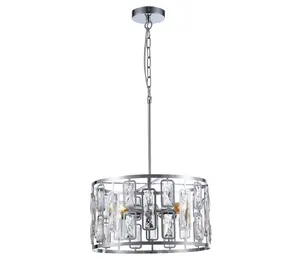 ZhongShan Lighting Suppliers Crystal Design Hanging Nordic Lights 4 Bulbs Chandeliers Pendant Dinning Lights Chandeliers