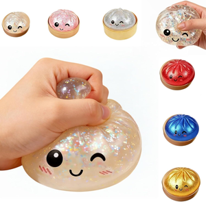 0728 Juguete Sensorial Suave con Purpurina, Bola Antiestrés de Rebote Instantáneo para Tiendas de Regalos y Revendedores - Product Image 2