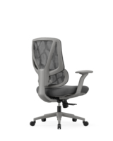 Chaise de bureau exécutive ergonomique économique en maille, avec accoudoirs 3D réglables, sans appui-tête, pour utilisation au bureau d'ordinateur