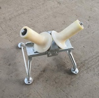 Poulies de transmission personnalisables OEM en alliage d'aluminium galvanisé, nylon, 10KN, à une ou deux voies, à 2 rainures, pour la construction et le câblage