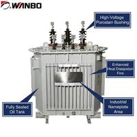 Transformateur de puissance immergé dans l'huile à haut rendement WB-162 100kVA-3150kVA, enroulement en cuivre, 60Hz, transformateur 10kV