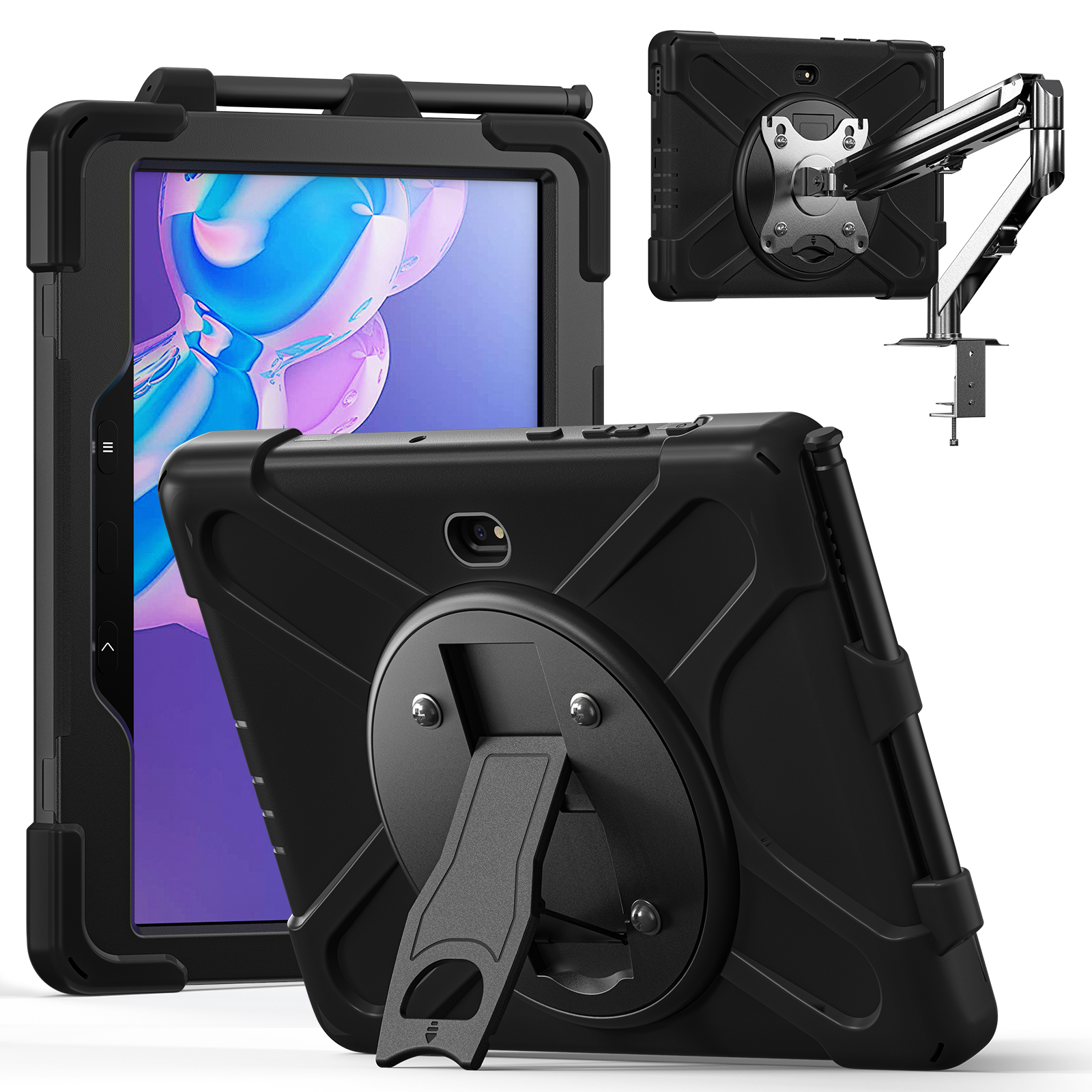 Case For HiGrace C10 Tablet 10 Inch Android 14 New 2024,Premium Leather Business Folio Stand Cover With Hand Strap For Tablet,Darkblue