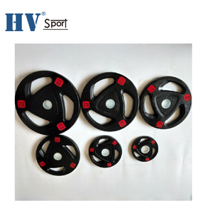 Gym Placa Placa RUBBER de 3 Hole <span class=keywords><strong>bar</strong></span> coated weight weight - Product Image 1