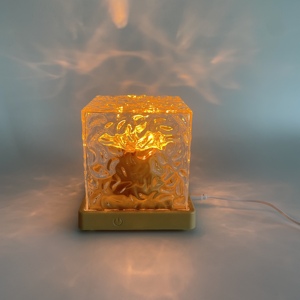 USB Borealis Lamp Dynamic Ocean Wave Water Ripple Pattern Night <b>Lights</b> <b>Projector</b> Multicolor Bedroom Decor Table for - Product Image 1