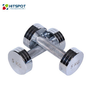 Juego de mancuernas de acero con logotipo personalizado de 5 a 220 libras Mancuerna de entrenamiento de fuerza de acero galvanizado cromado - Product Image 5