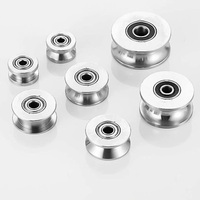 Rueda tensora de aluminio con ranura en U de 40mm, 48mm, 50mm, 60mm, 64mm, 65mm, 70mm, 75mm, 80mm, con rodamiento de alta velocidad, marca DSR, OEM