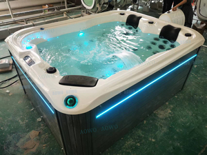 Wirlhpool Hot Spring Hot Tube Outdoor Vasca Hot Tub Acrílico Lujo Spa Bañera Piscina sin fin para 3 personas - Product Image 5