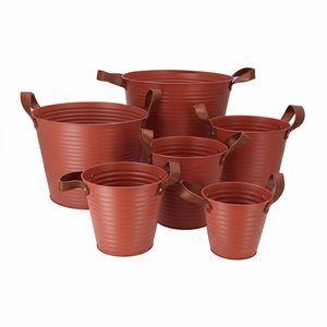 Jardinières en métal robustes pour plantes de grande taille, dotées d'un design sophistiqué qui rehaussera l'esthétique de votre patio ou de votre jardin - Product Image 1