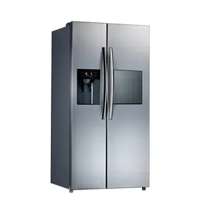 Double Door Multi Air Flow Super Freezing and Cooling Led Light Refrigerator with Ice Maker and Dispenser